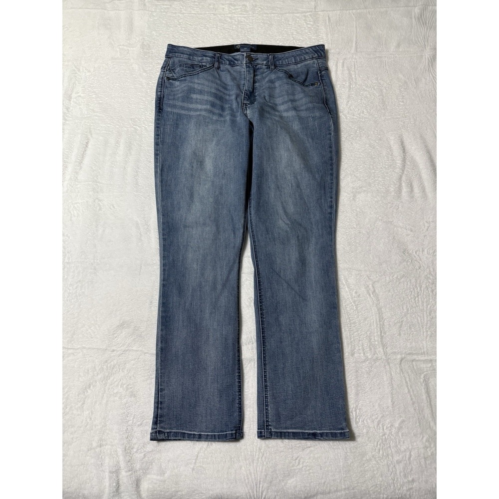 Democracy Womens 16 Girlfriend Relaxed Straight‎ Blue Jeans Ab solution 35x29